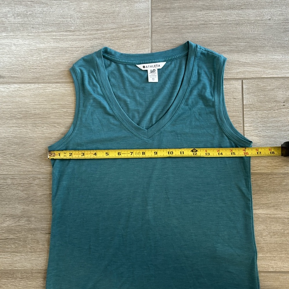 Athleta Teal Green V-Neck Tank Top - Picture 8 of 10